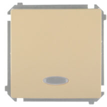Simon Basic Łącznik jednobiegunowy z podświetleniem, szybkozłącza, beżowy BMW1L.01/12