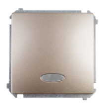 Simon Basic Łącznik jednobiegunowy z podświetleniem, szybkozłącza, satynowy BMW1L.01/29