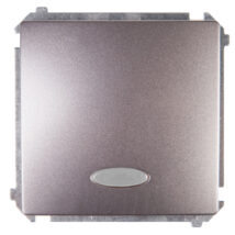 Simon Basic Łącznik jednobiegunowy z podświetleniem, szybkozłącza, stal inox BMW1L.01/21