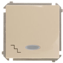 Simon Basic Łącznik schodowy z podświetleniem, szybkozłącza, beżowy BMW6L.01/12