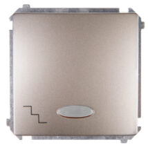 Simon Basic Łącznik schodowy z podświetleniem, szybkozłącza, satynowy BMW6L.01/29