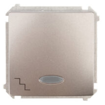 Simon Basic Łącznik schodowy z podświetleniem, szybkozłącza, stal inox BMW6L.01/21