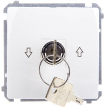 Simon Basic Łącznik żaluzjowy z kluczem trzypozycyjny ,I-0-II, biały BMWZK.01/11