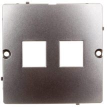Simon Basic Pokrywa gniazda teleinformatycznego 2xRJ Keystone płaska stal inox BMGK1P/21