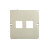 Simon Basic Pokrywa gniazda teleinformatycznego podwójnego 2xRJ Keystone płaska biała BMGK1P/11