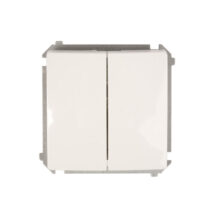 Simon Basic Przycisk podwójny, szybkozłącza, biały BMP2.01/11