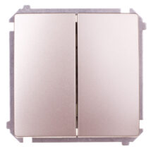 Simon Basic Przycisk podwójny zwierny, szybkozłącza, satyna metalizowana BMP2.01/29