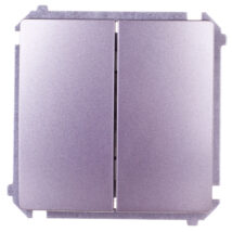 Simon Basic Przycisk podwójny zwierny, szybkozłącza, stal inox BMP2.01/21