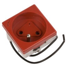 Simon Connect Gniazdo K45 pojedyncze DATA z/u 16A IP20 z kluczem uprawniającym i wskaźnikiem zasilania czerwone KLS02/6