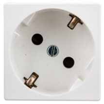 Simon Connect Gniazdo K45 pojedyncze SCHUKO z/u 16A IP20 z przesłoną torów czysta biel K01/9