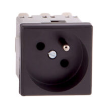 Simon Connect Gniazdo K45 pojedyncze z/u 16A IP20, szybkozłącza, czarny K22/14