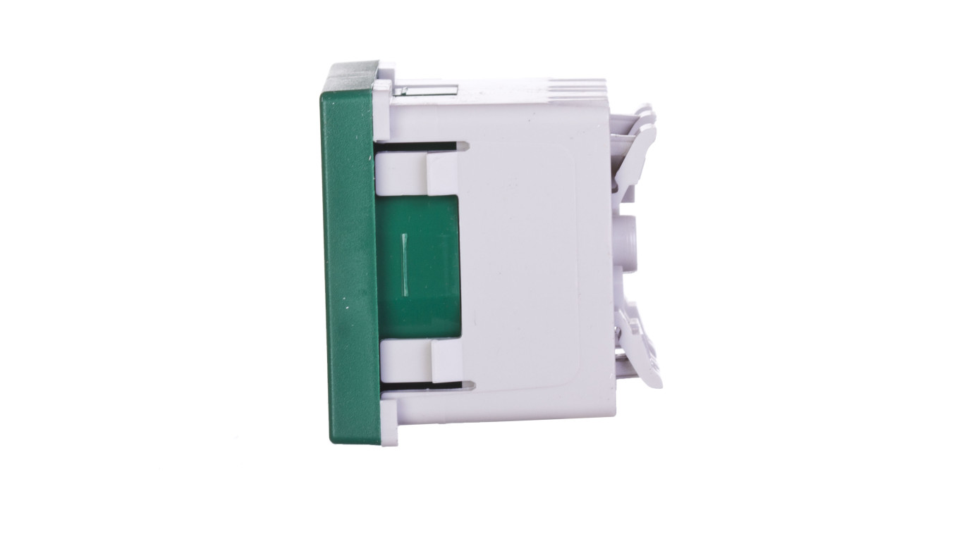 Simon Connect Gniazdo K45 pojedyncze z/u 16A IP20, szybkozłącza, zielone K22/27