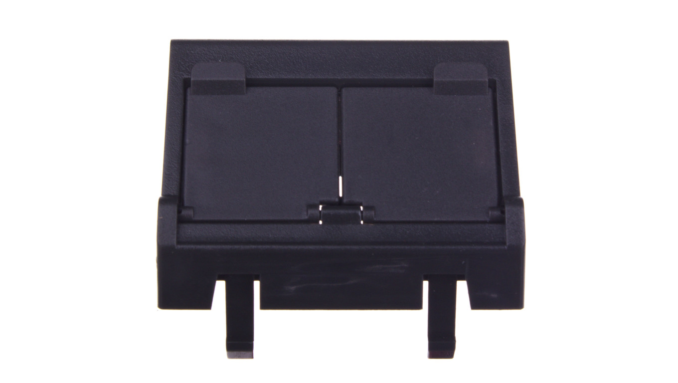 Simon Connect Płytka K45 gniada teleinformatycznego podwójnego 2xRJ skośna czarny KB80/14