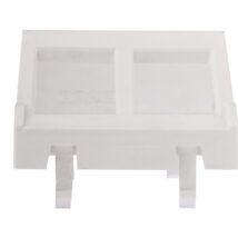 Simon Connect Płytka K45 gniazda teleinformatycznego 2xRJ skośna czysta biel KB080/9