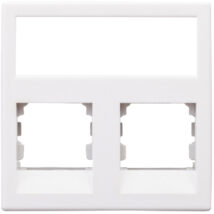 Simon Connect Płytka K45 gniazda teleinformatycznego podwójnego 2xRJ płaska czysta biel KB076/9