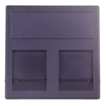 Simon Connect Plytka K45 gniazda teleinformatycznego podwójnego 2xRJ płaska z przesłoną czarny KB76/14