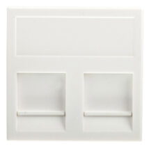 Simon Connect Płytka K45 gniazda teleinformatycznego podwójnego 2xRJ z przesłoną czysta biel KB76/9