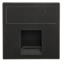 Simon Connect Płytka K45 gniazda teleinformatycznego pojedynczego RJ płaska z przesłoną czarny K76/14