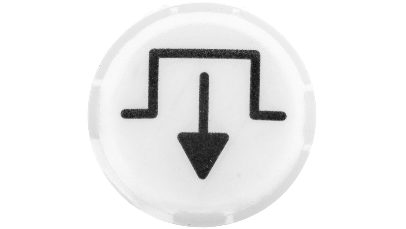 Soczewka przycisku 22mm płaska biała z symbolem ODBLOKOWANIE M22-XDL-W-X12 218310