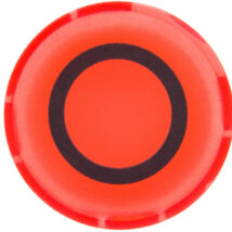 Soczewka przycisku 22mm płaska czerwona z symbolem STOP 0 M22-XDL-R-X0 218159