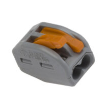 Szybkozłączka z dźwignią 2x 0,08-4mm2 jasnoszara 222-412 /opak.50szt./