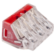 Szybkozłączka 3x 2,5-6mm2 transparentna/ czerwona 773-173 /opak.50szt./