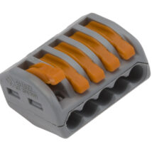 Szybkozłączka z dźwignią 5x 0,08-4mm2 jasnoszara 222-415 /opak.40szt./