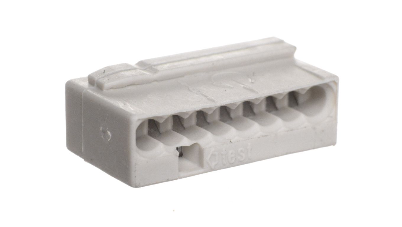 Szybkozłączka MIKRO 8x 0,6-0,8mm2 jasnoszara 243-308 /opak.50szt./