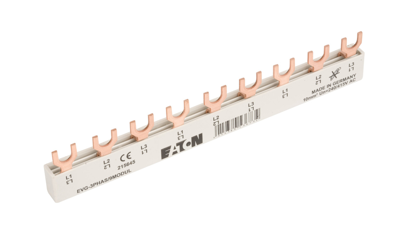 Szyna łączeniowa 3P 63A 10mm2 widełkowa (9 mod.) EVG-3PHAS/9MODUL 215645