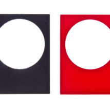 Tabliczka opisowa 30x40mm czarna/czerwona 22mm prostokatna ZB2BY2101