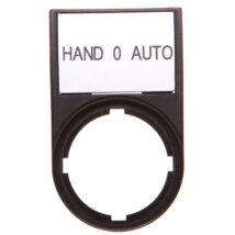Tabliczka opisowa HAND-0-AUTO 50x30mm czarna 22mm prostokątna M22S-ST-D12 216493
