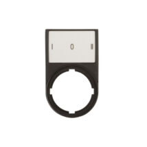 Tabliczka opisowa I-0-II 50x30mm czarna prostokątna M22S-ST-X93 216486
