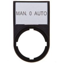 Tabliczka opisowa MAN-0-AUTO 50x30mm czarna 22mm prostokątna M22S-ST-GB12 216501