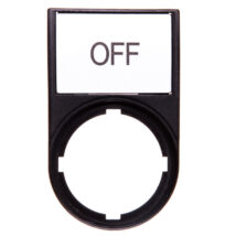 Tabliczka opisowa OFF 50x30mm czarna 22mm prostokątna M22S-ST-GB5 218300