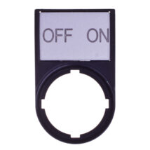 Tabliczka opisowa OFF-ON 50x30mm czarna prostokątna M22S-ST-GB10 216499
