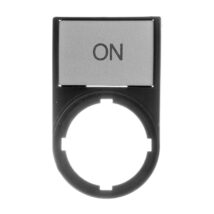 Tabliczka opisowa ON 50x30mm czarna 22mm prostokątna M22S-ST-GB6 216496