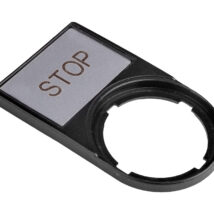 Tabliczka opisowa STOP 50x30mm czarna prostokątna M22S-ST-GB0 216494