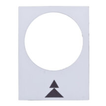 Tabliczka opisowa biała prostokątna 30x40mm W PRAWO WOLNO-SZYBKO ZB2BY4909