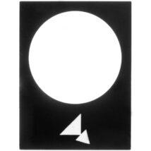 Tabliczka opisowa czarna prostokątna 30x40mm DO TYLU WOLNO-SZYBKO ZB2BY2918