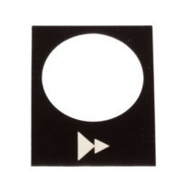 Tabliczka opisowa czarna prostokątna 30x40mm OPUSZCZANIE WOLNO-SZYBKO ZB2BY2906