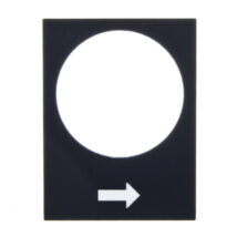 Tabliczka opisowa czarna prostokątna 30x40mm OPUSZCZANIE WOLNO ZB2BY2904 /10szt./