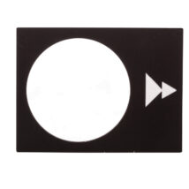 Tabliczka opisowa czarna prostokątna 30x40mm W LEWO WOLNO-SZYBKO ZB2BY2912