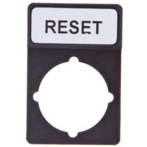 Tabliczka opisowa czarna prostokątna RESET ST22-1901P07