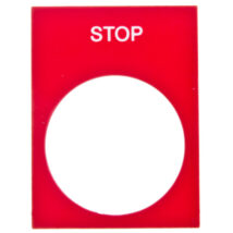 Tabliczka opisowa czerwona prostokątna 30x40mm STOP ZB2BY2304