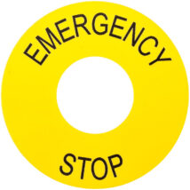 Tabliczka opisowa żółta okrągła fi60mm /EMERGENCY STOP/ ZB2BY9330
