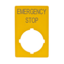Tabliczka opisowa żółta prostokątna EMERGENCY STOP M22-XZK-GB99 216472
