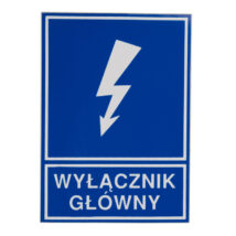 Tabliczka /znak informacyjny/ TZI 74X105S /WYŁĄCZNIK GŁÓWNY/ E04TZ-01041120200 /10szt./