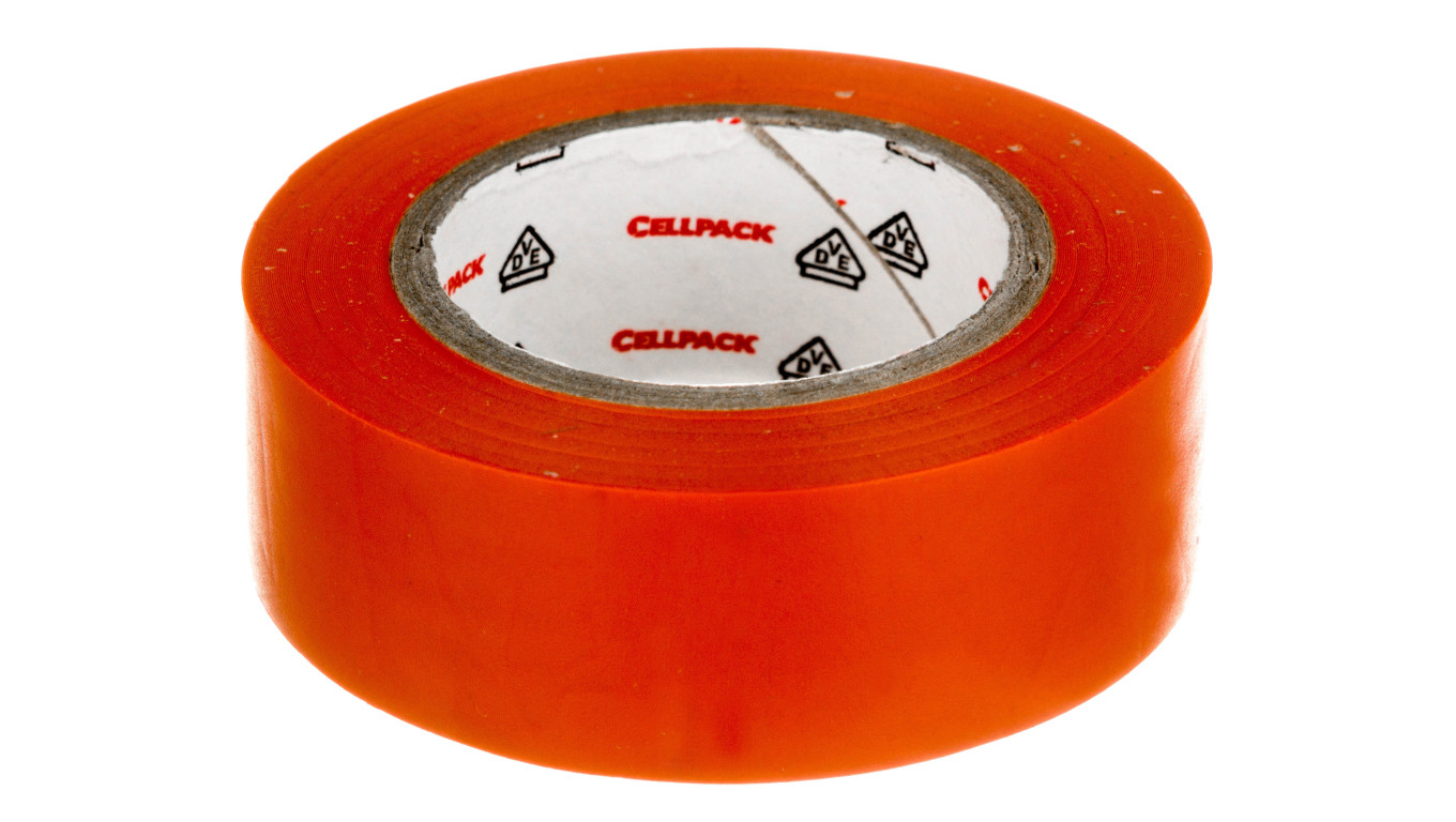 Taśma izolacyjna PVC, 128 0.15-19-10 pomarańczowa, 145807
