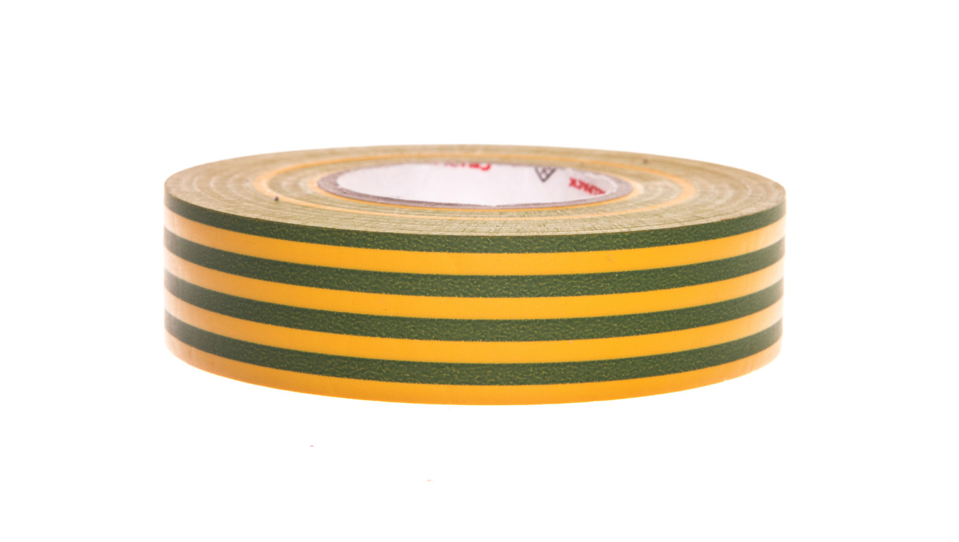 Taśma izolacyjna PVC, 128 0.15-19-25 żółto-zielona, 145796