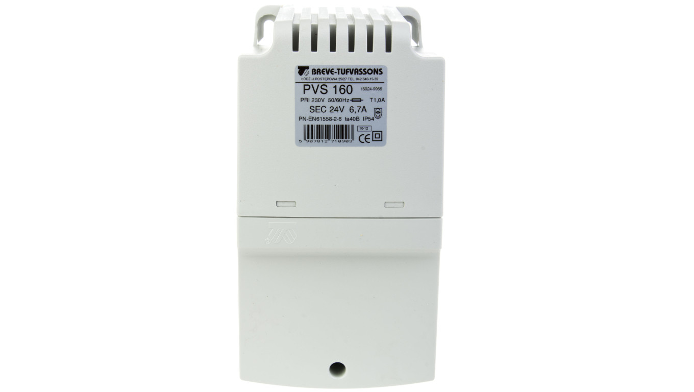 Transformator 1-fazowy bezpieczeństwa PVS 160 230/ 24V 6,7A, w obudowie, IP54, Ta 40, 16024-9965
